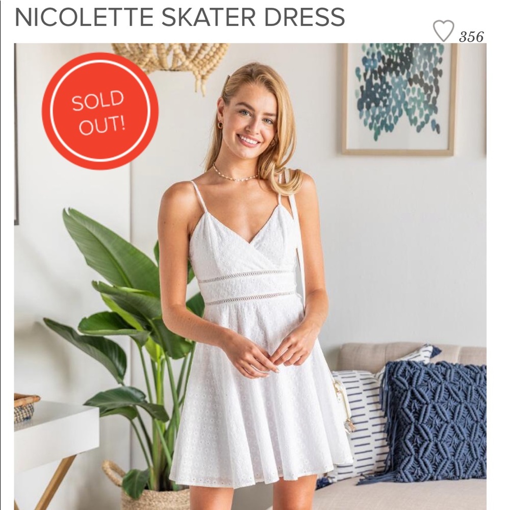 Nicolette White Skater Dress from Francesca’s